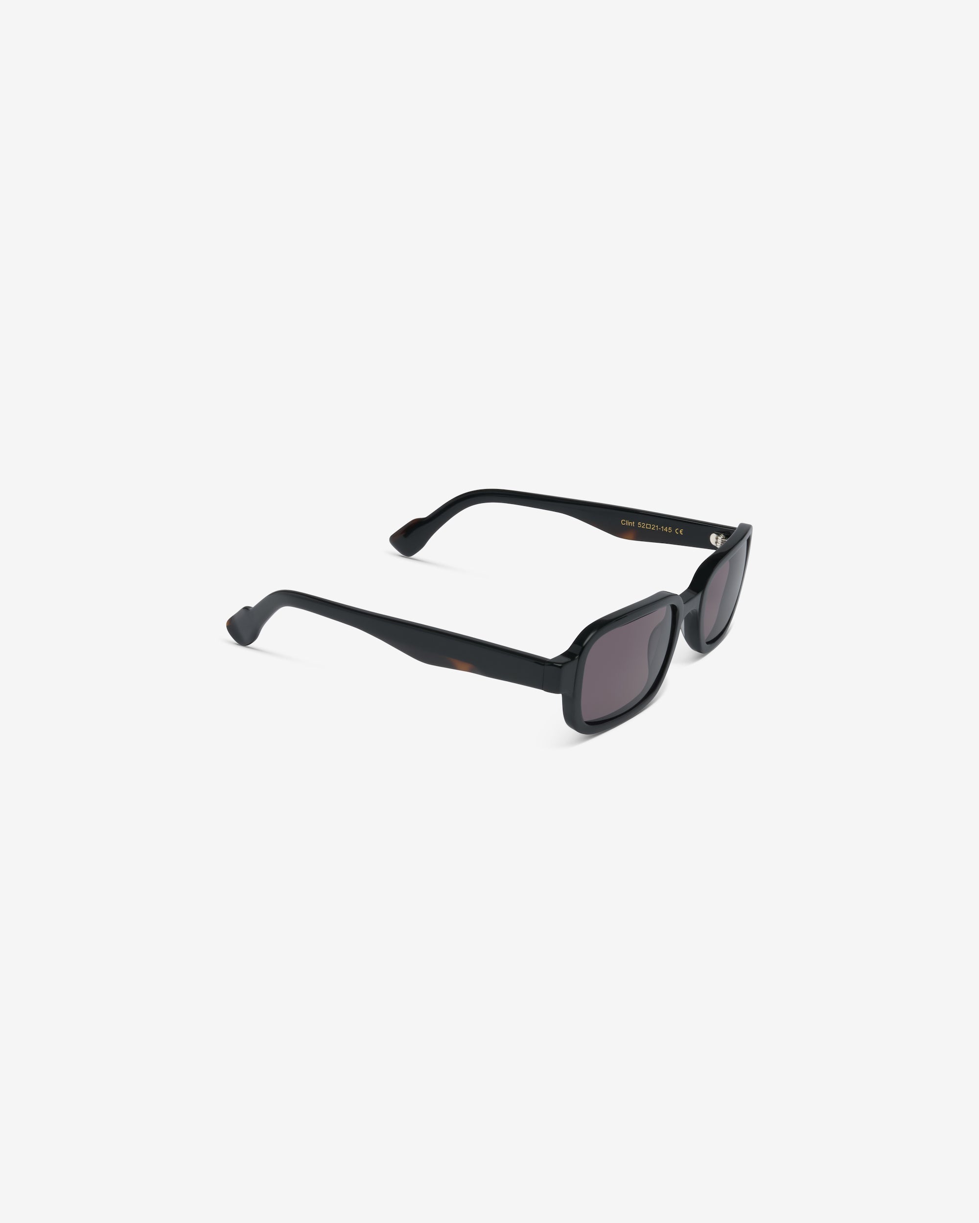 Clint Noir – Lunettes de Soleil Rectangulaires Unisexe