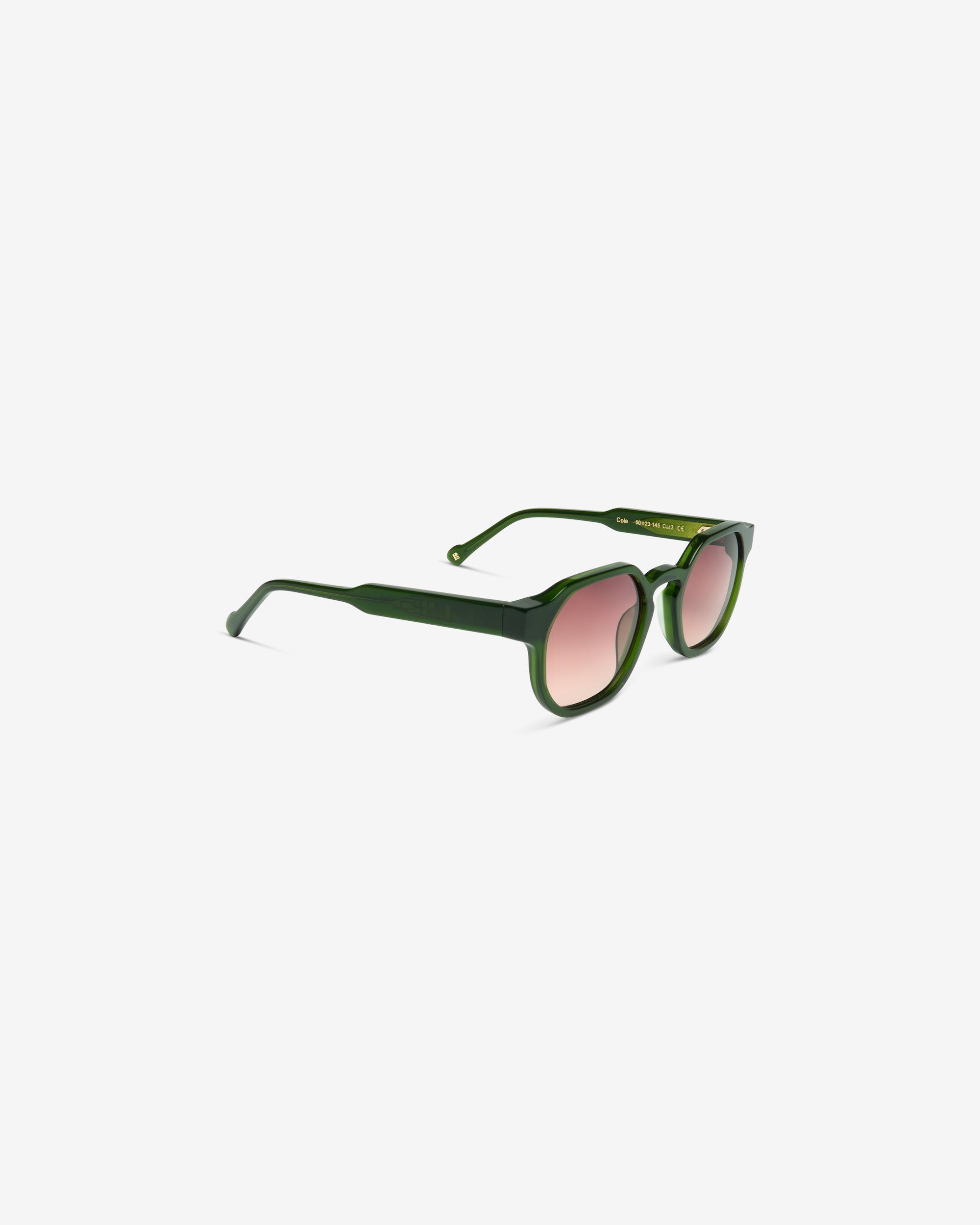 Lunettes de soleil vert olive – Forme pantos, monture fine