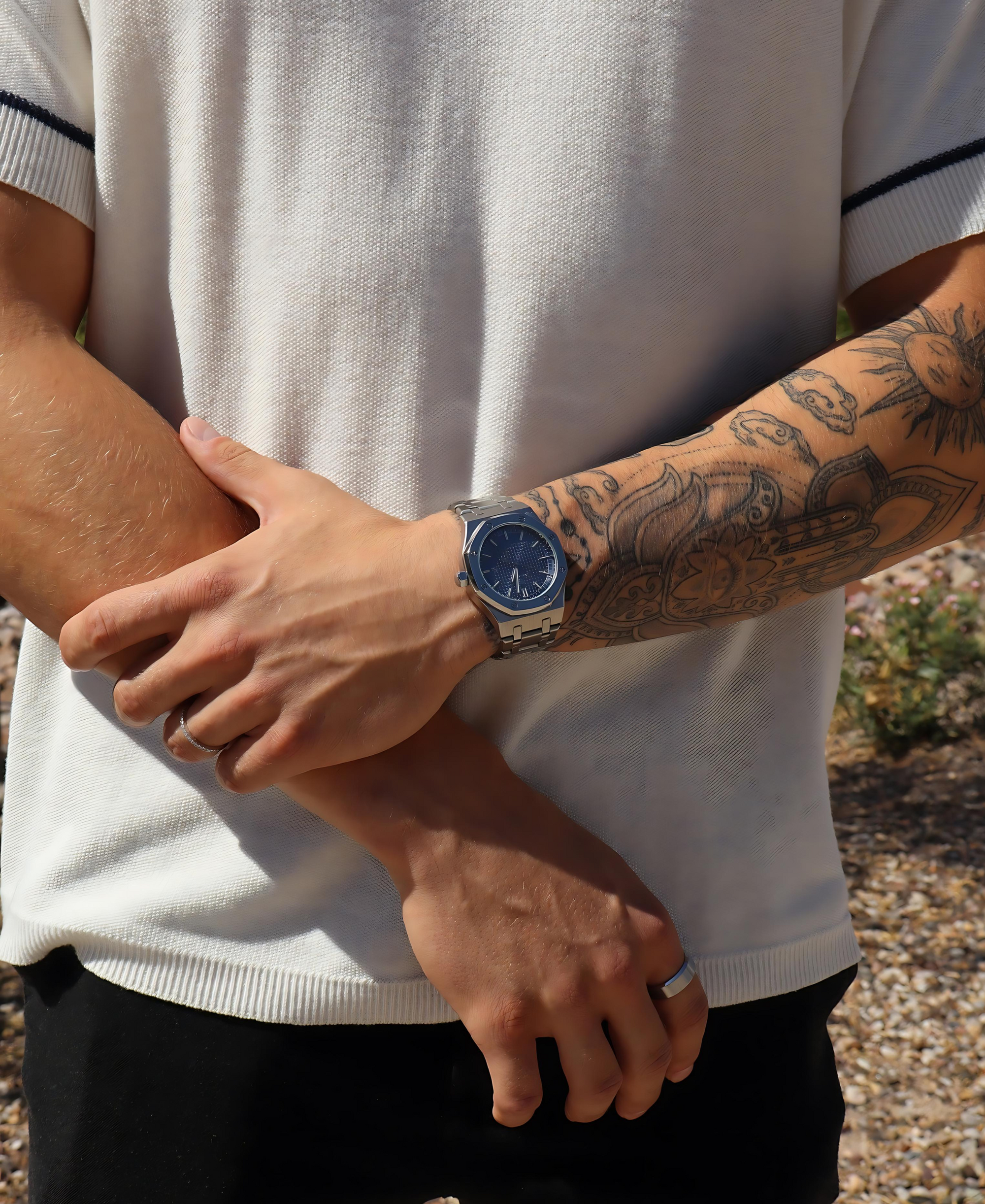 Montre Classique en Acier Inoxydable pour Homme