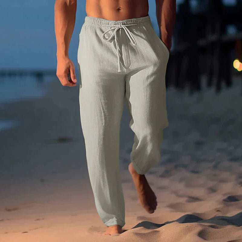 Pantalon Confortable et Stylé en Lin Pour Homme