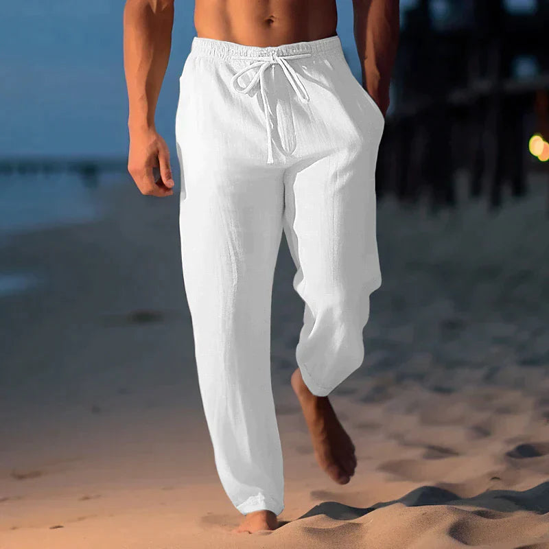Pantalon Confortable et Stylé en Lin Pour Homme