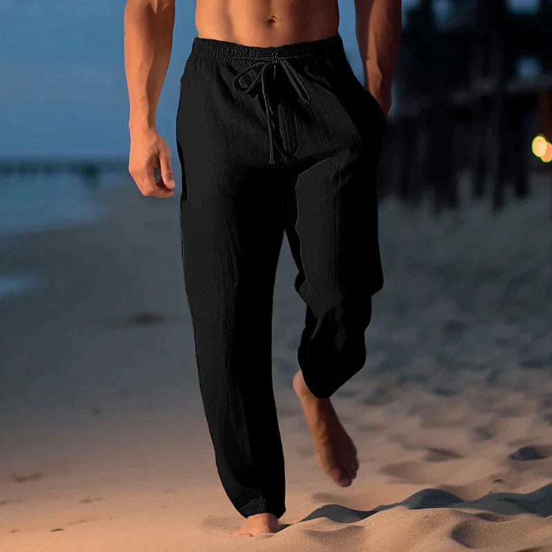 Pantalon Confortable et Stylé en Lin Pour Homme
