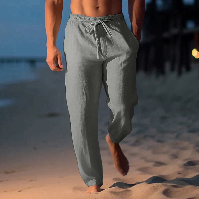 Pantalon Confortable et Stylé en Lin Pour Homme